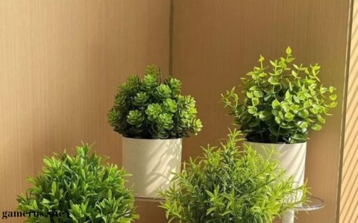 Artificial plants with pots for table (1)