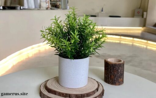 Artificial plants with pots for table (2)