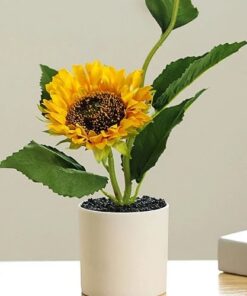 Sunflower Plant Ceramic Pot Decor (1)