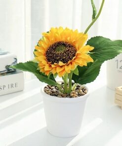 Sunflower Plant Ceramic Pot Decor (2)